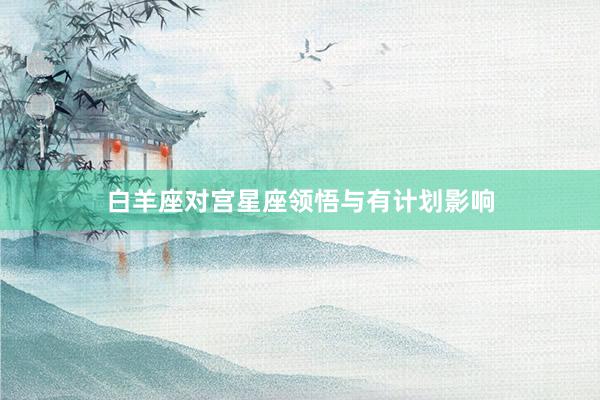 白羊座对宫星座领悟与有计划影响
